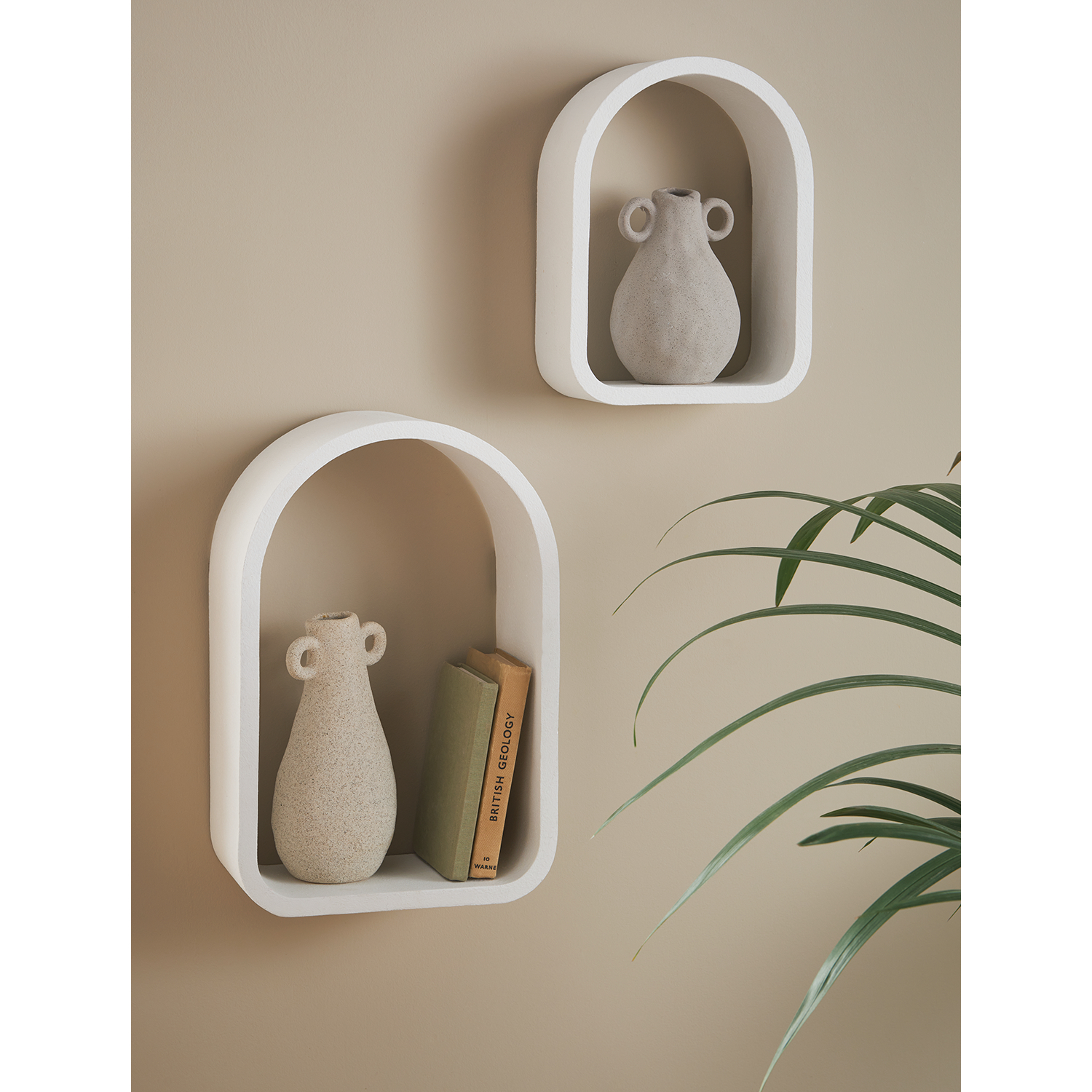 George White Scallop Wall Shelf - Set Of 2