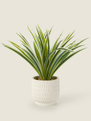 Artificial Grass In Cream Mark Making Pot Home at ASDA