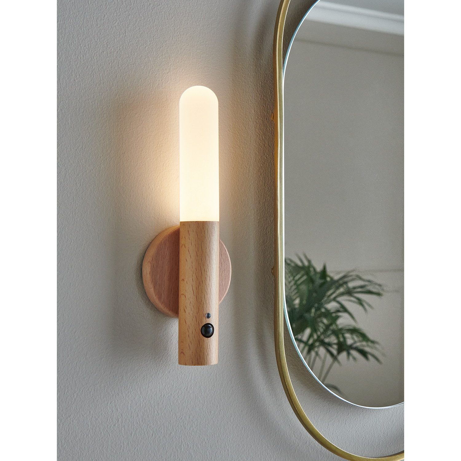 George Brown Portable/Dimmable Wall Lights Wood