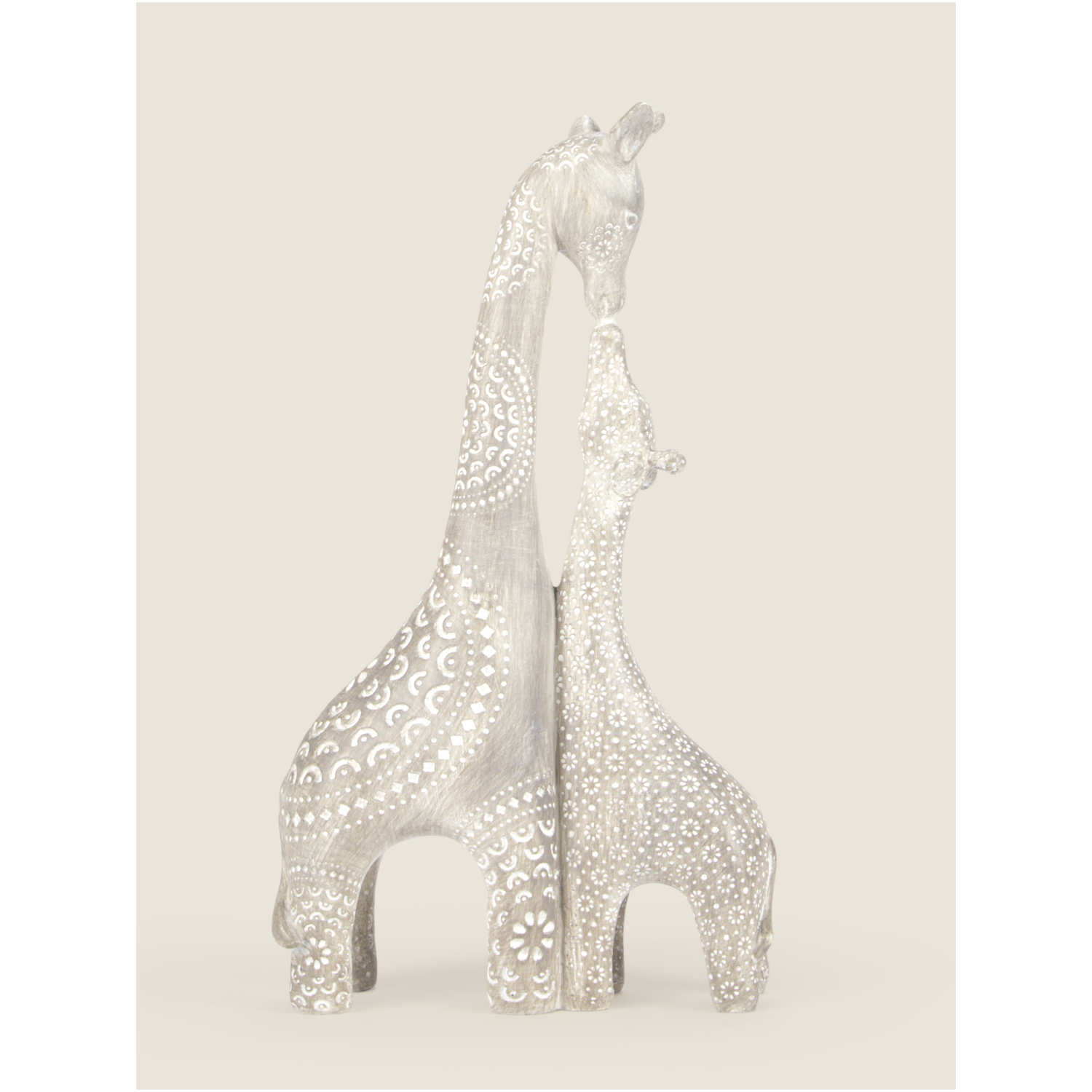George Natural Giraffe Parent & Child Ornament