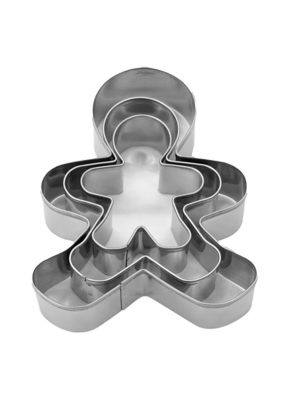 Silver Christmas Cookie Cutters Set of 3 Home at ASDA