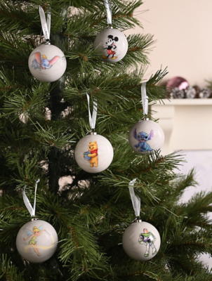 Disney Characters Christmas Baubles Set of 6 Christmas at ASDA