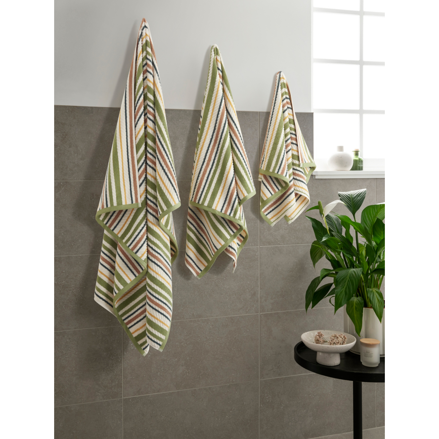 George Multi Cabin Stripe Towel Range