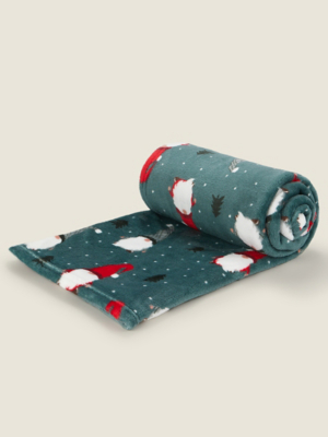 Green Gonk Supersoft Christmas Throw Home at ASDA