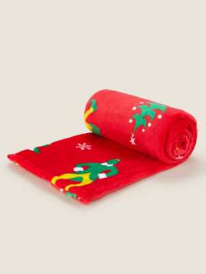 Red Elf Supersoft Christmas Throw Home at ASDA