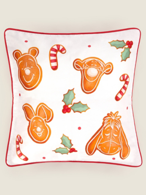 Disney Winnie The Pooh Natural Christmas Cushion Home at ASDA