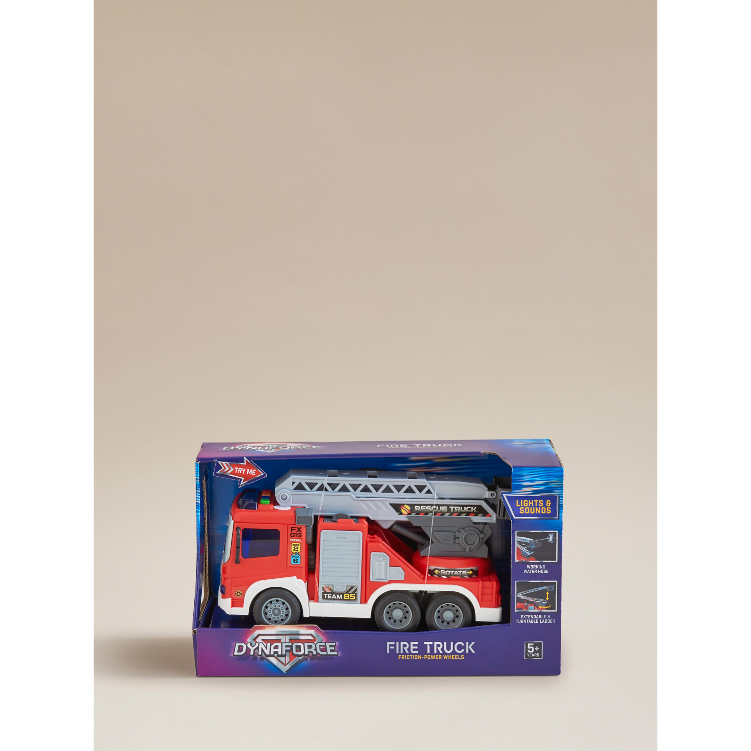 George Red Dynaforce Light & Sound Fire Truck