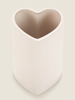 Pink Heart Vase Home at ASDA