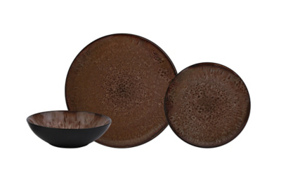 Pasta Bowl Asda Reactive Glaze Dinner Set Bowl Brown Plates