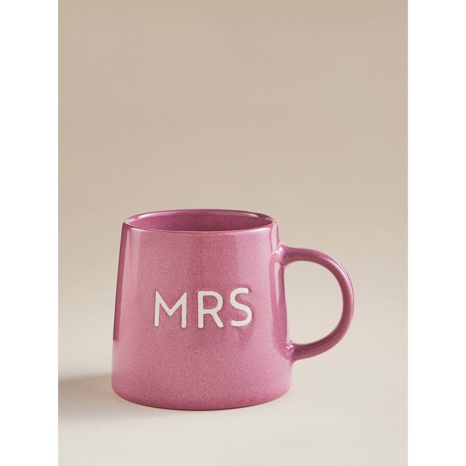 George Pink Reactive Glaze 'Mrs' Mug