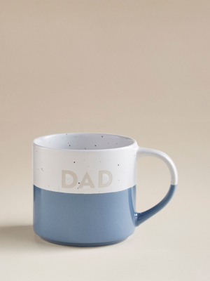 Blue & White Reactive Glaze 'Dad' Mug | Home | George at ASDA