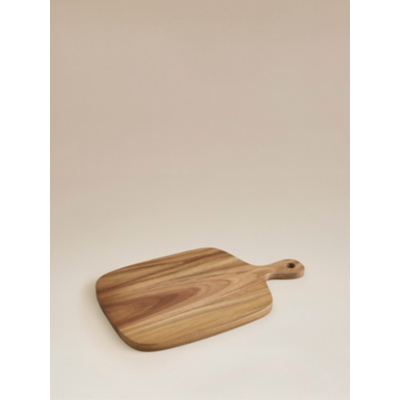 George Natural Acacia Serving Platter With Handle - Natural
