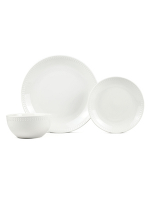 White Leaf Dinner Set 12 Piece Home at ASDA