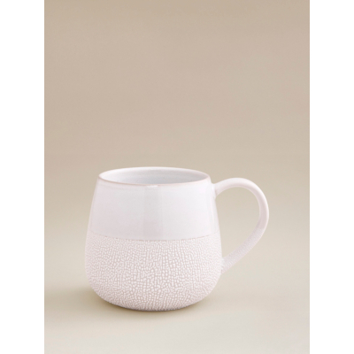 George White Reactive Glaze Bubble Mug - White