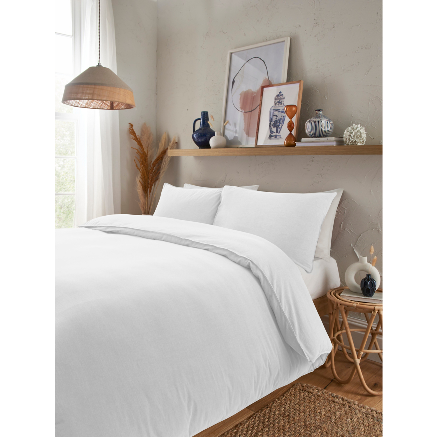 George White Relaxed Washed Cotton Duvet Set