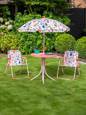 Outdoor Table Kids Garden Chair Set Kids Piece Patio Set Butterfly