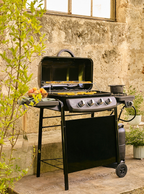 Black Uniflame Burner Gas BBQ Outdoor Garden George at ASDA