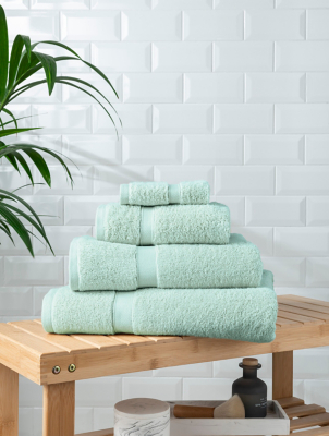 Mint Green SuperSoft Cotton Towel Range Home at ASDA