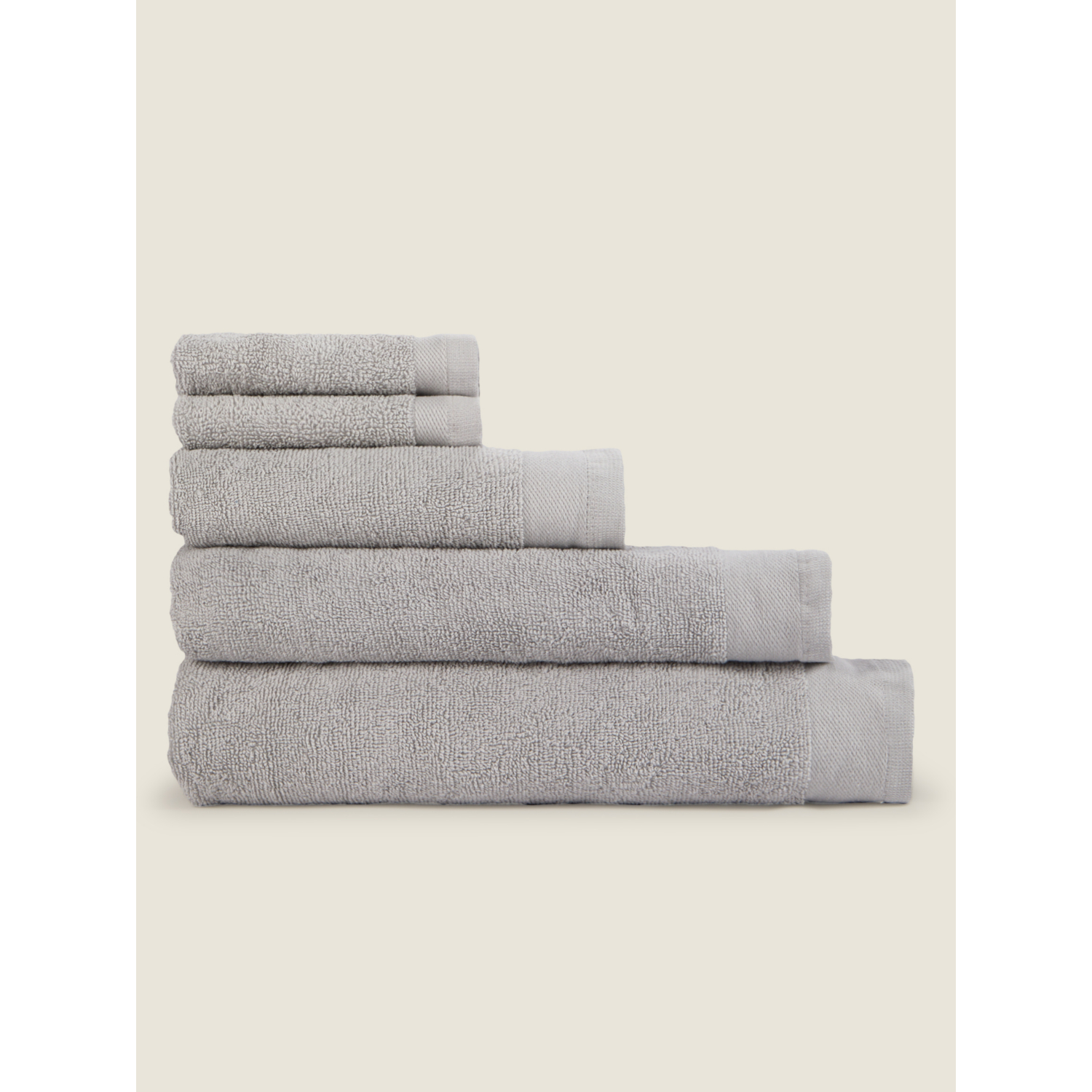 George Light Grey Rock Cotton Towel Range