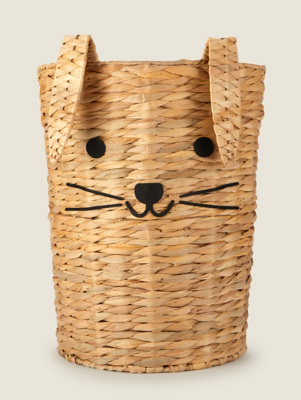 Natural Bunny Laundry Bin Home at ASDA