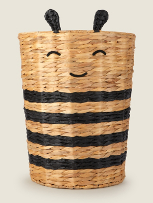 Natural Bee Laundry Bin Home at ASDA