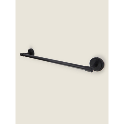 George Matte Black Wall Mounted Towel Rail - Black