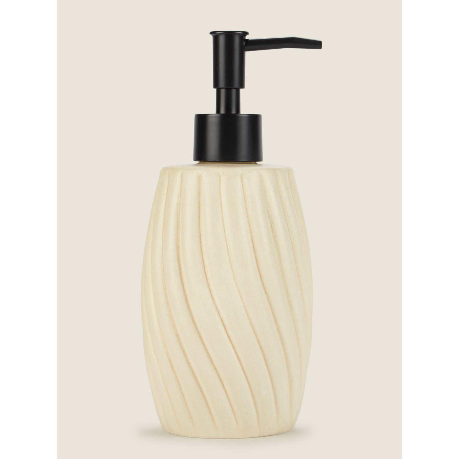 George Cream Twisted Soap Dispenser