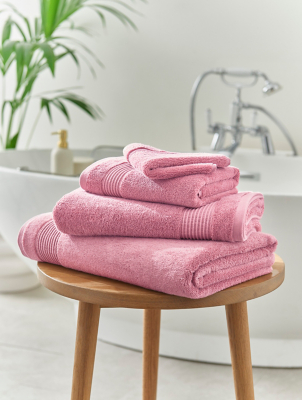 Pink Egyptian Cotton Towel Range Home at ASDA