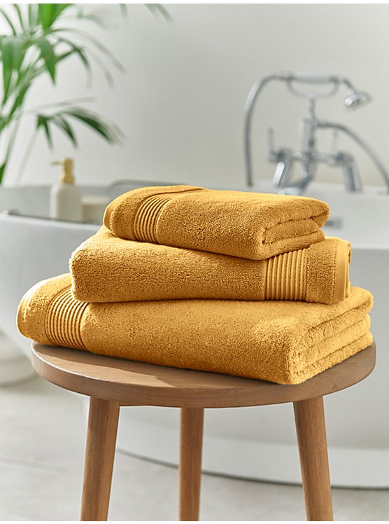 Ochre Mustard Yellow Egyptian Cotton Towel
