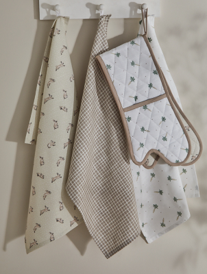 Stacey Solomon Bunny Tea Towels & Oven Glove 4Piece Set Home