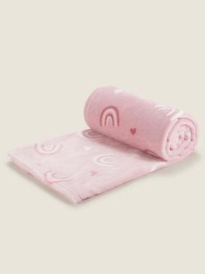 Pink Heart Rainbow Fleece Home at ASDA