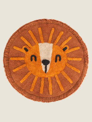 Round LionShaped Cotton Rug Home at ASDA