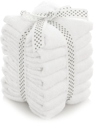 White Face Cloths Set of 7 Home at ASDA