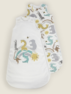 Natural Safari Cotton Sleep Bag Tog Set of