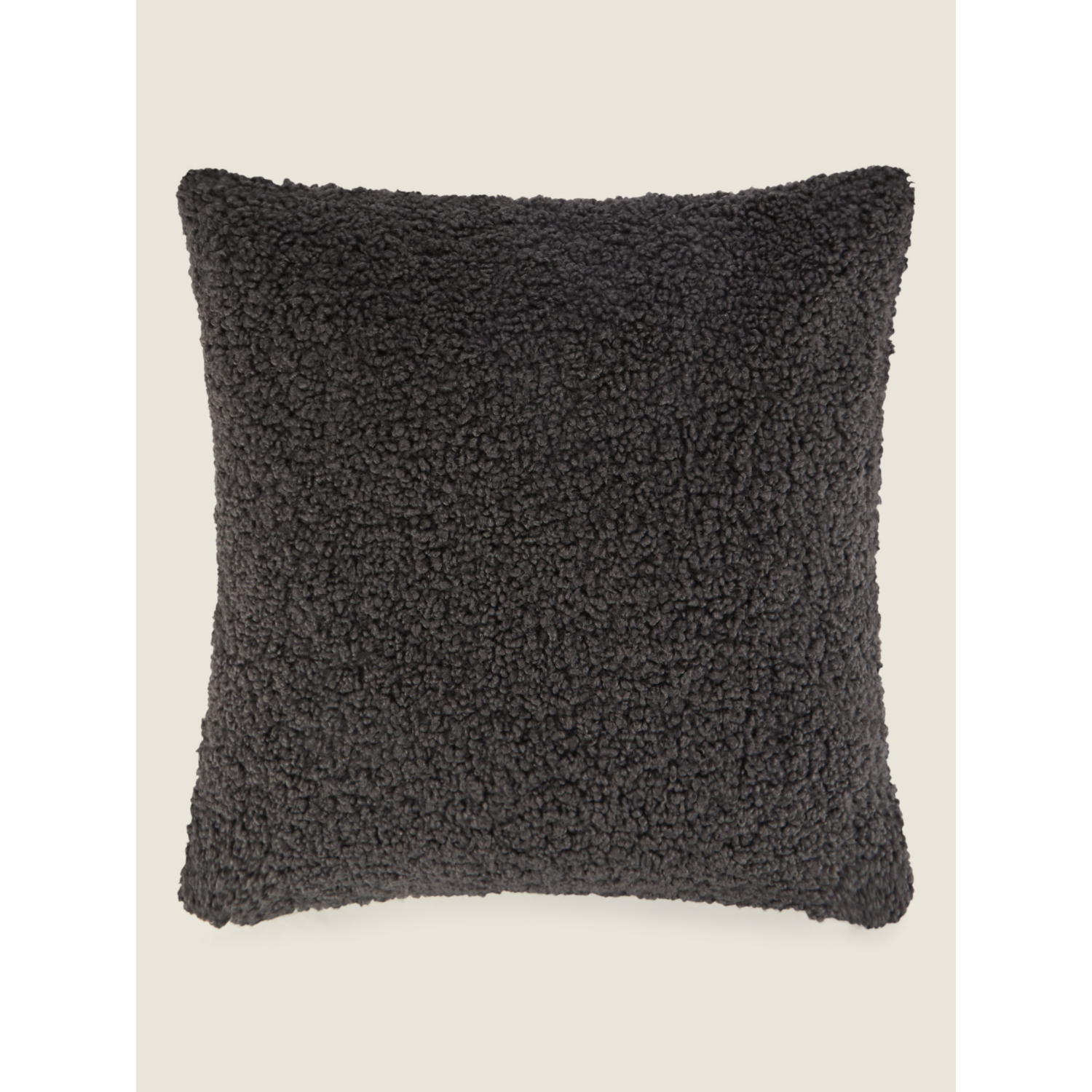 George Charcoal Grey Borg Cushion