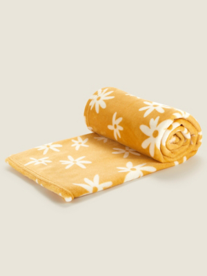Yellow Daisy SuperSoft Throw Home at ASDA
