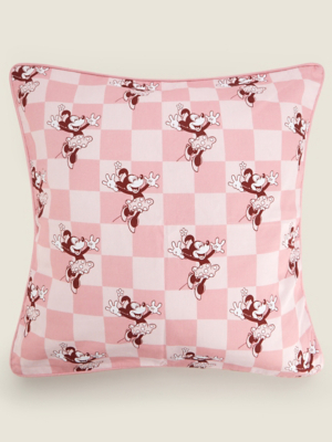Disney Minnie Mouse Checkerboard Cushion Cover Home at ASDA