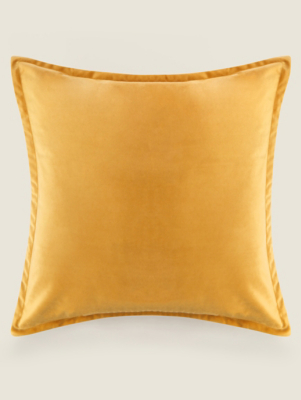 Honey Velvet Cushion Home at ASDA