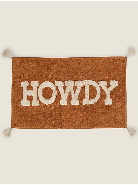 Brown Howdy Slogan Tufted Bath Mat | Home | George at ASDA