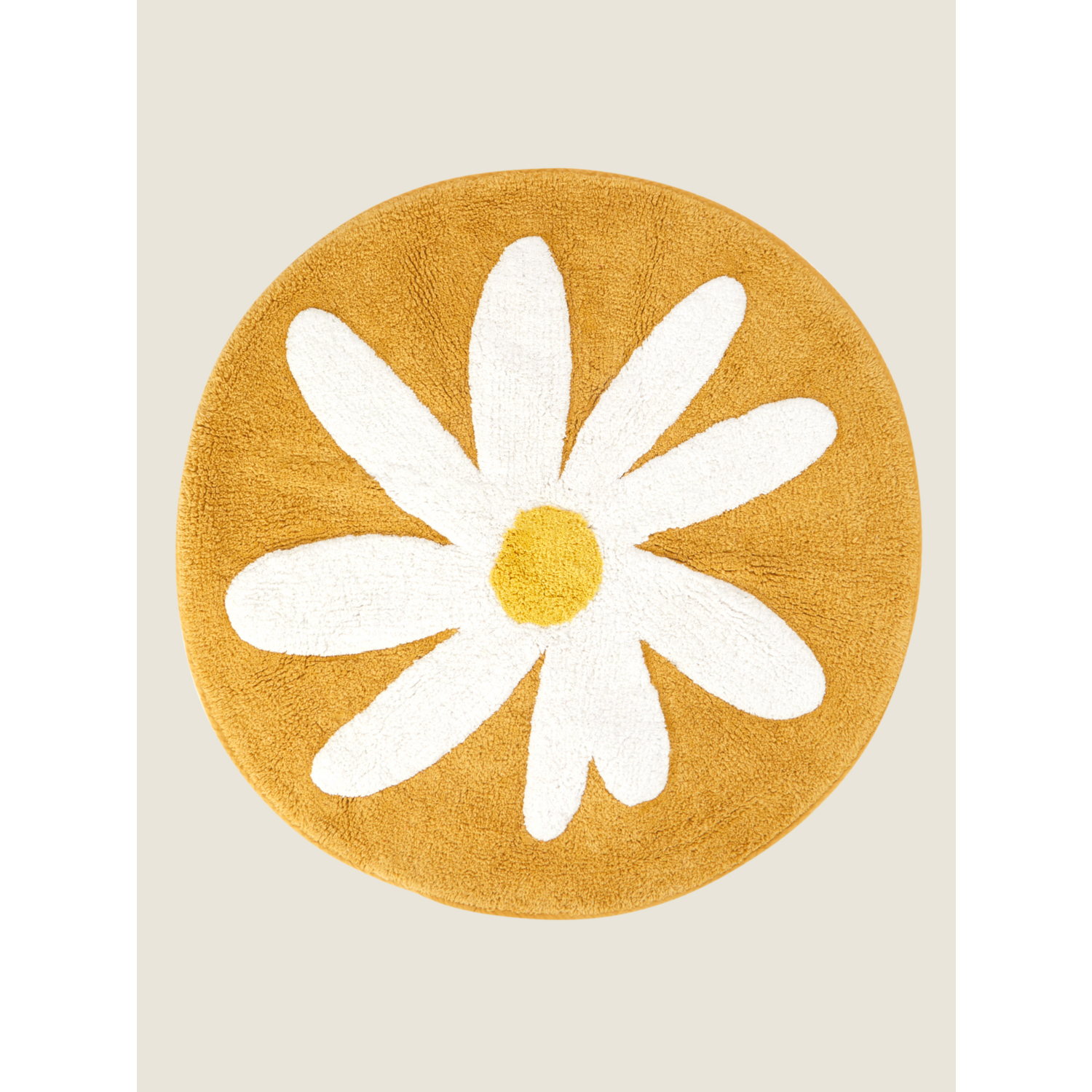 George Yellow Daisy Round Bath Mat
