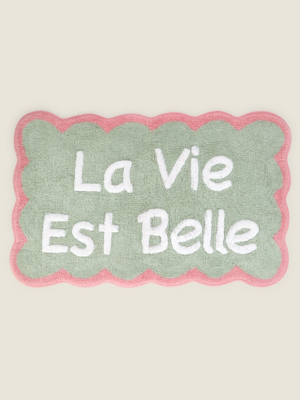 Mint La Vie Est Belle Bath Mat Home at ASDA