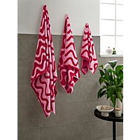 Red & Pink Wiggle Towel Range