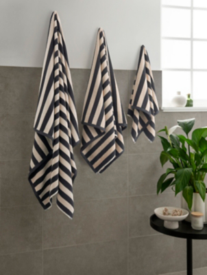 Hand Towels Asda Black Towels Cream Black Wide Striped Towel
