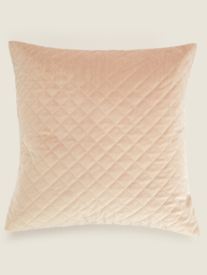 Velvet Quilted Pinsonic Cushion Cover Home at ASDA