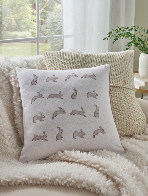 Stacey Solomon Natural Printed Bunny Cushion | Home | George at ASDA