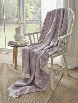 Stacey Solomon Lilac Knitted Throw Home at ASDA