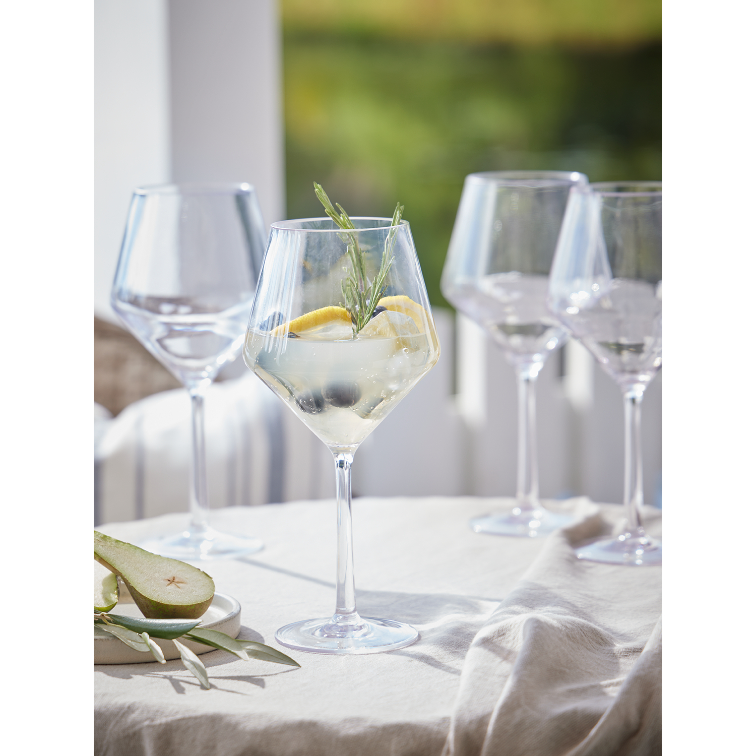 George Clear Premium Plastic Wine Glasses - Set Of 4