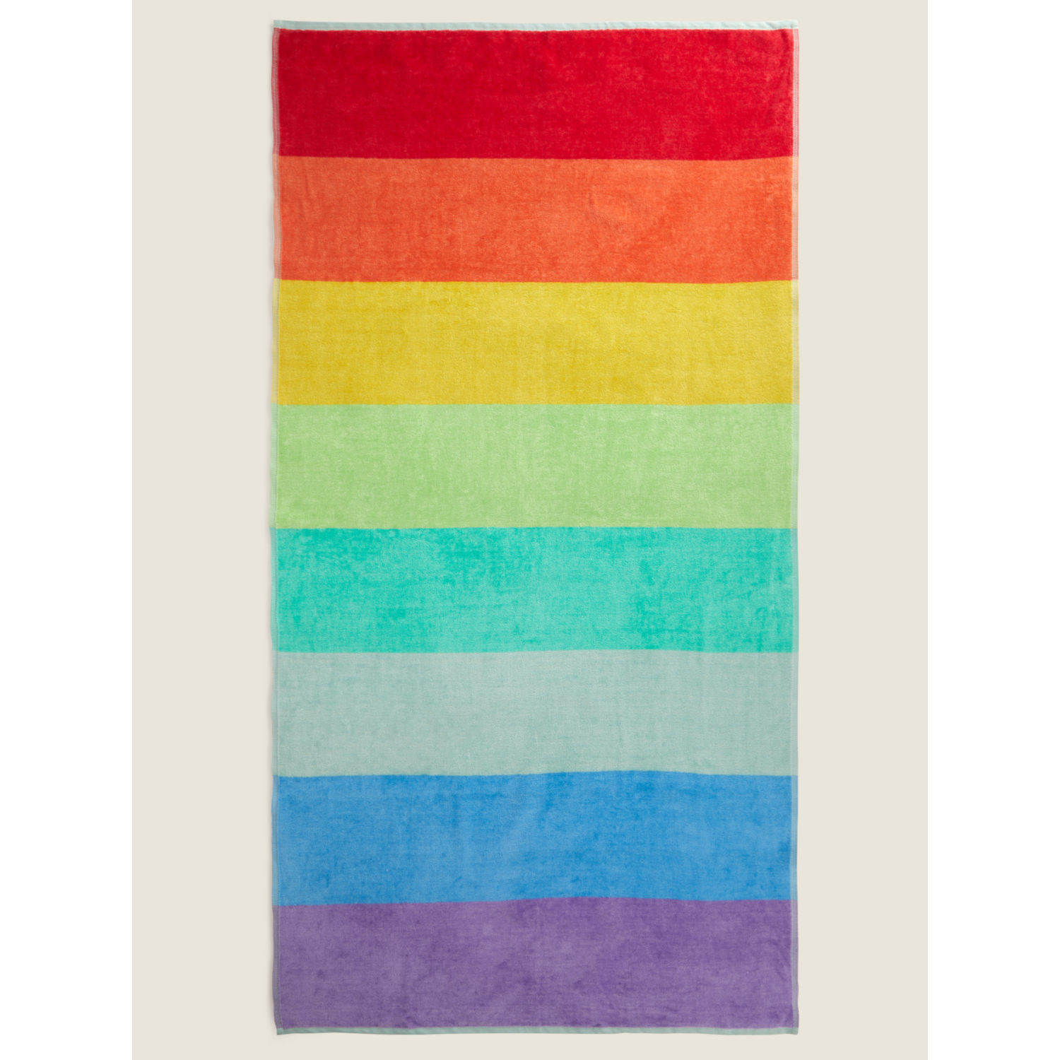 George Multi Rainbow Stripe Cotton Beach Towel
