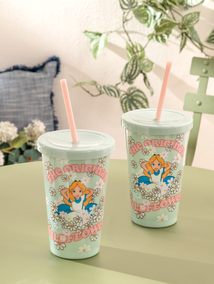 Alice in Wonderland Tumblers Set of 2 Outdoor & Garden at ASDA