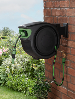 Auto Rewind Hose Reel Outdoor & Garden at ASDA